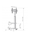 TECHLY Floor Stand with Shelf Trolley TV LCD/LED/Plasma 37-70inch Silver - nr 39