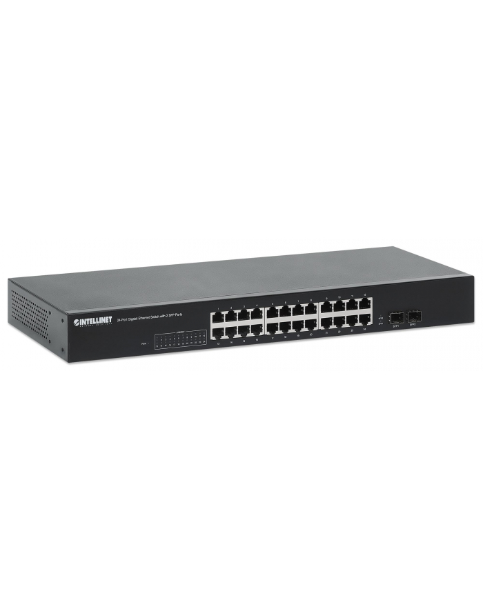 INTELLINET 24Port Gigabit Ethernet Switch with 2 SFP Ports 24 x RJ45 Ports IEEE 802.3az Energy Efficient Ethernet Rackmount główny