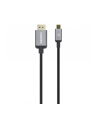 Manhattan 153591 adapter kablowy 1 m HDMI Typu A (Standard) USB Type-C Czarny, Szary - nr 1