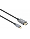 Manhattan 153591 adapter kablowy 1 m HDMI Typu A (Standard) USB Type-C Czarny, Szary - nr 23