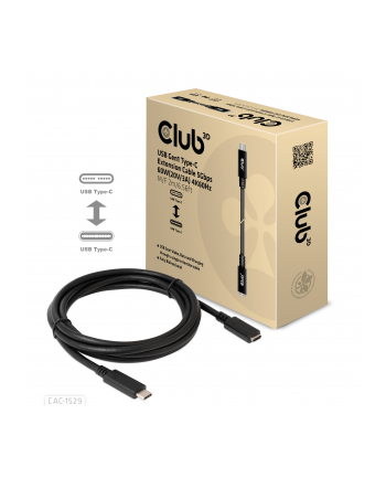 Club 3D CAC-1531 USB C GEN1 EXT CABLE 5GBPS 4K60HZ M/F 1M kabel USB 2 x USB C