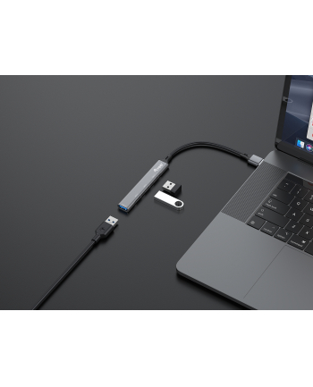 Equip 128960 huby i koncentratory USB 3.2 Gen 1 (3.1 Gen 1) Type-A 5000 Mbit/s Czarny, Szary