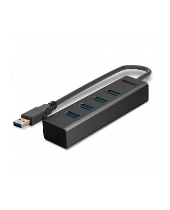 Lindy 43324 huby i koncentratory USB 3.2 Gen 1 (3.1 Gen 1) Type-A 5 Mbit/s Czarny