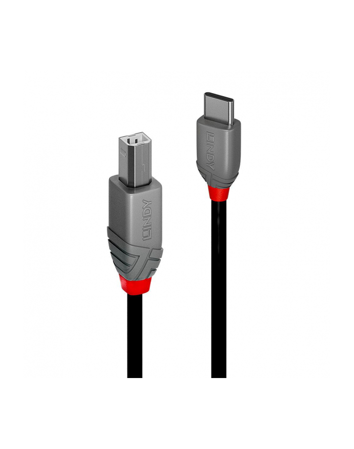 Lindy ANTHRA LINE 36940 - KABEL USB 2.0 C-B – 0.5M 0,5M / SZARY główny