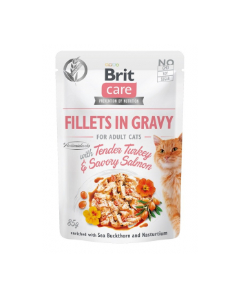 Brit Care Cat Fillets In Gravy Turkey'Salmon 85g