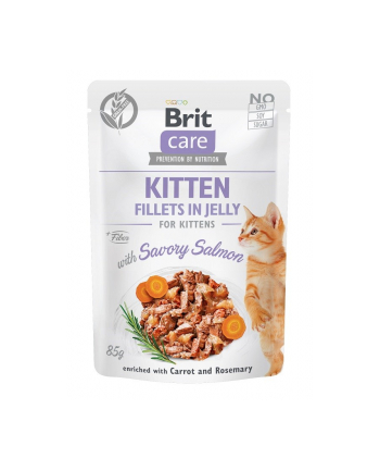 Brit Care Cat Fillets In Jelly Kitten Savory Salmon 85g