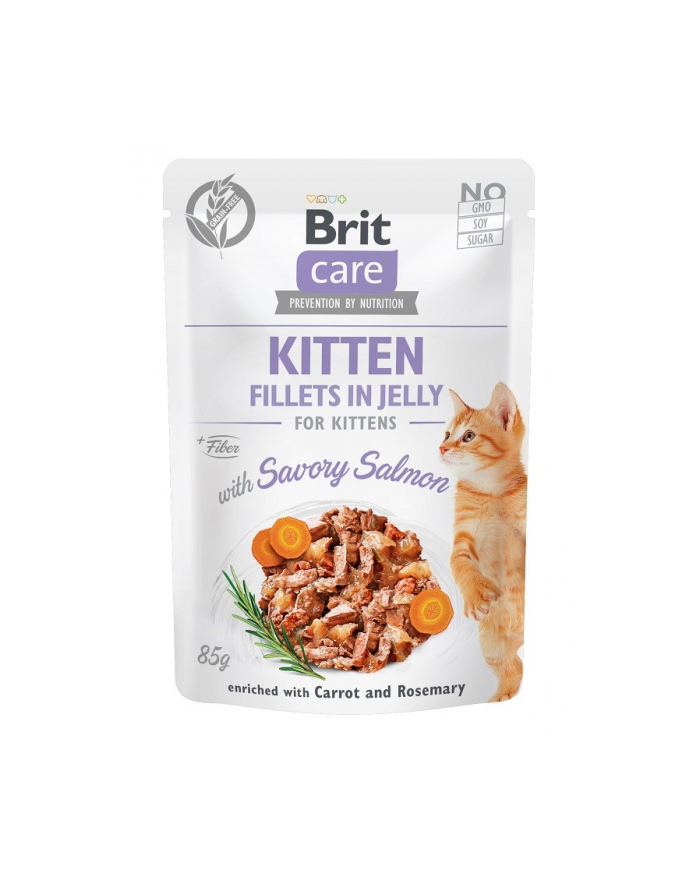 Brit Care Cat Fillets In Jelly Kitten Savory Salmon 85g główny