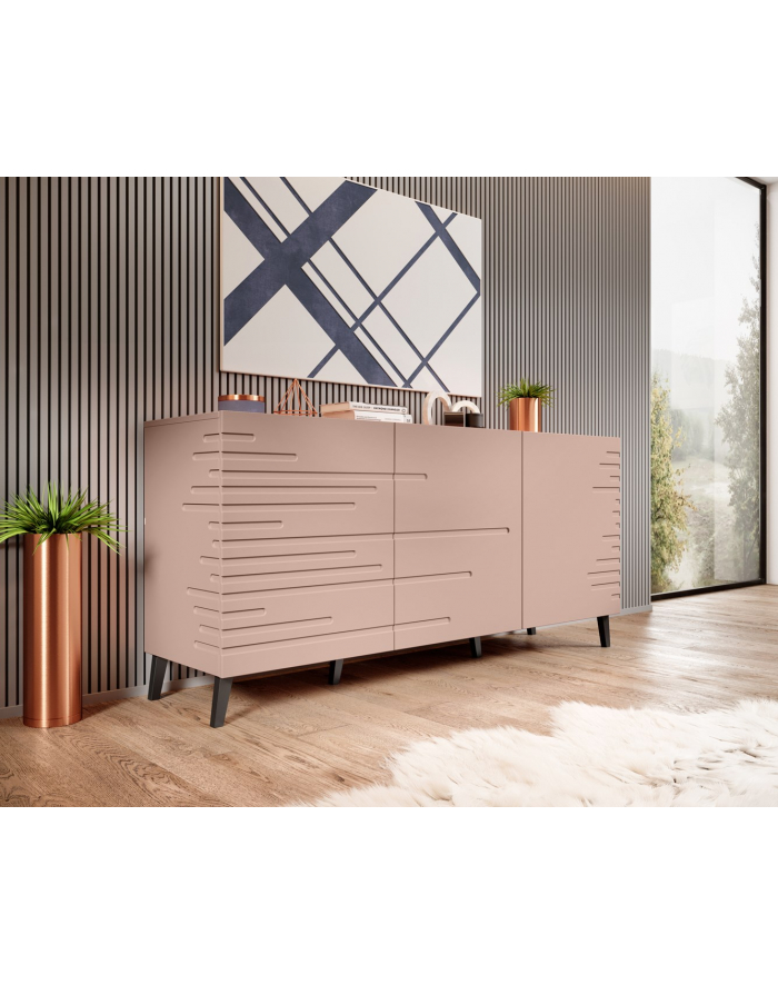 cama meble Komoda NOVA 155x40x72 róż mat główny