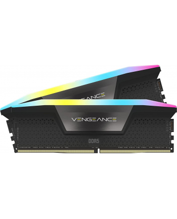 CORSAIR VENGEANCE RGB 32GB 2x16GB DDR5 5200MHz DIMM Unbuffered 40-40-40-77 XMP 3.0 Black Heatspreader RGB LED 1.25V