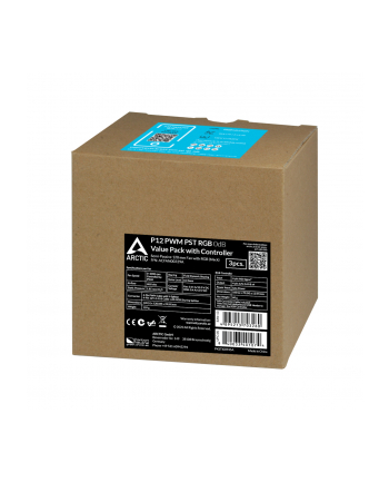 arctic cooling Wentylator ARCTIC P12 PWM PST RGB 0dB (Black) 3pcs Value Pack with controller