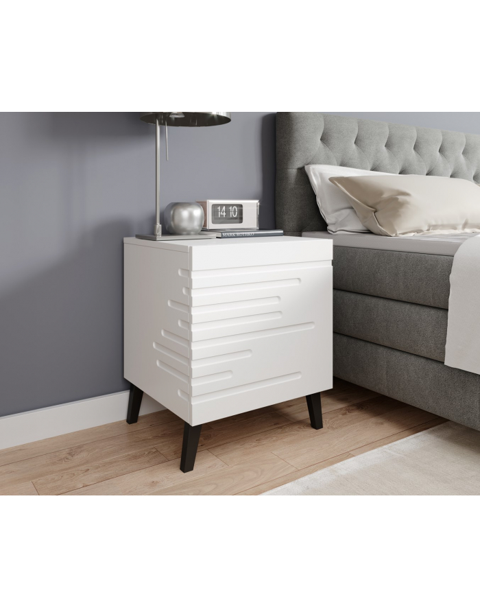 cama meble Szafka nocna NOVA 44x40x52 biały mat główny
