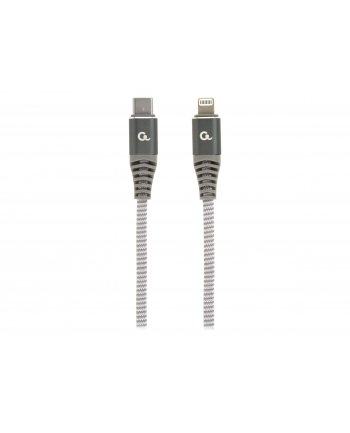 GEMBIRD CC-USB2B-CM8PM-1.5M Kabel USB Type-C do 8-pinowego kabla do ładowania i transmisji danych premium oplot bawełniany 1.5m