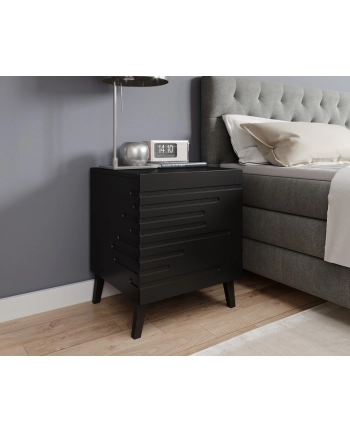 cama meble Szafka nocna NOVA 44x40x52 czarny mat nr 1