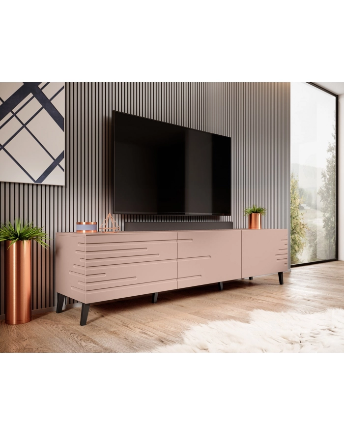 cama meble Szafka RTV NOVA 186x40x48 róż mat główny