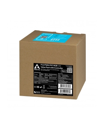 arctic cooling Wentylator ARCTIC P12 PWM PST RGB 0dB (Black) 3pcs Value Pack with controller