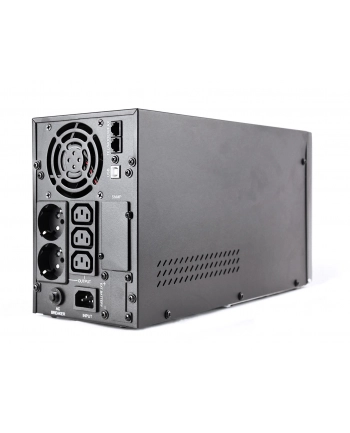 GEMBIRD EG-UPS-PS2000-02 Energenie by Gembird UPS 2000A czysty sinus 3x Schuko 3x IEC 230V OUT + USB-BF LCD kolor czarny nr 1