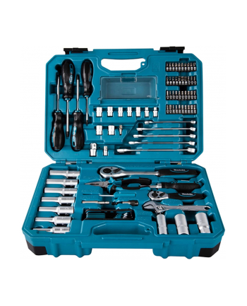 Makita Tool set E-08458, 1/2, 1/4 and 3/8 (blue, 87 pieces, with 2 reversible ratchets)