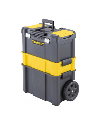 Stanley ESSENTIAL Rolling Workshop, Tool Trolley (Black/Yellow, with Trolley Handle)