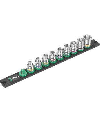 Wera socket magnetic strip B Imperial 1 socket set 3/8, imperial (Kolor: CZARNY/green, 9?piece)