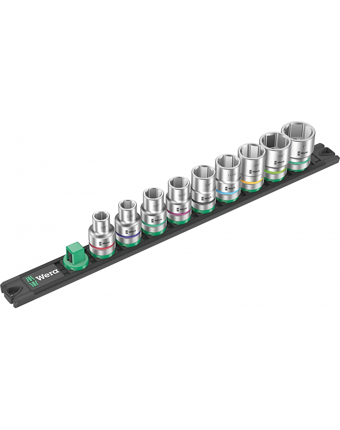 Wera socket magnetic strip C Imperial 1 socket set 1/2, imperial (Kolor: CZARNY/green, 9?piece) główny