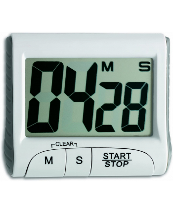 TFA Digital Timer and Stopwatch Timer/Kitchen Timer (Kolor: BIAŁY)