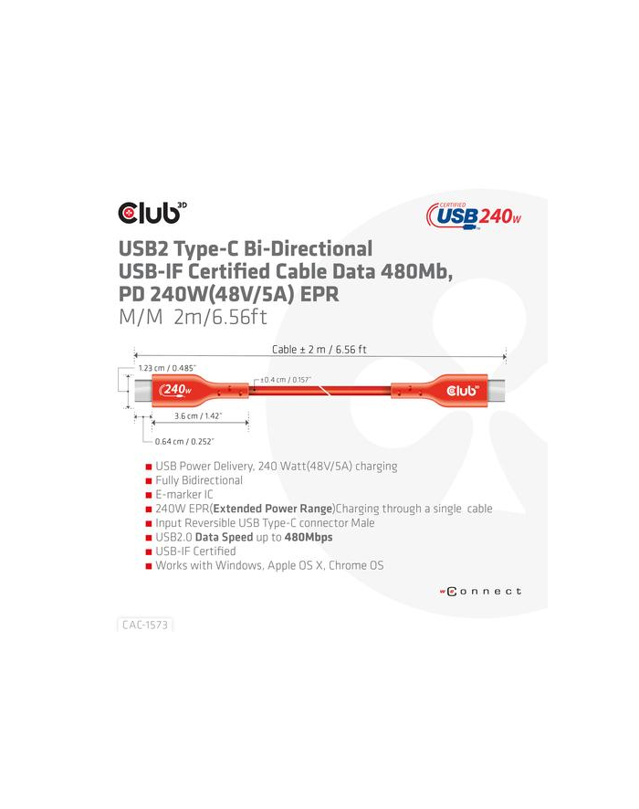 club 3d Kabel Club3D CAC-1573 główny