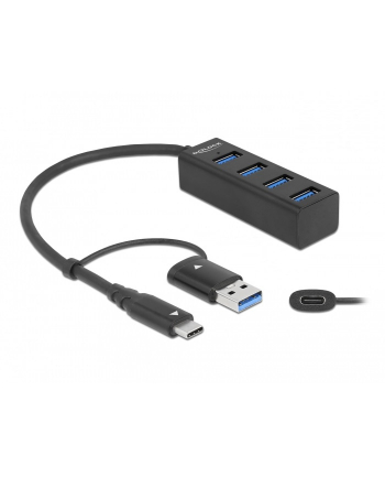 Delock 4P USB 3.2 Gen1 Hub+USB-C/A - 63828