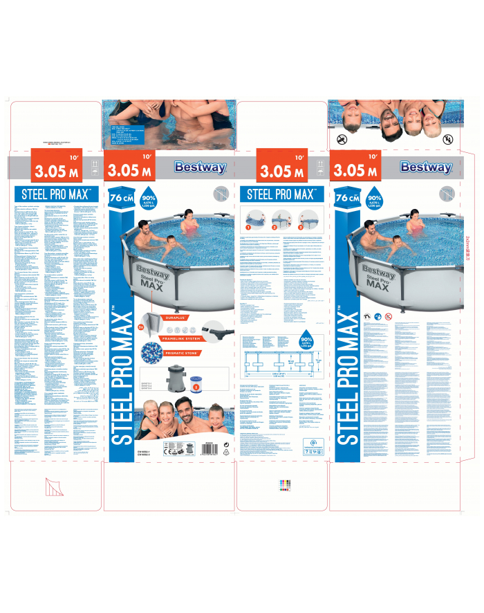 BestwaySteel Pro Frame Pool Set 305x76 -  56408 główny