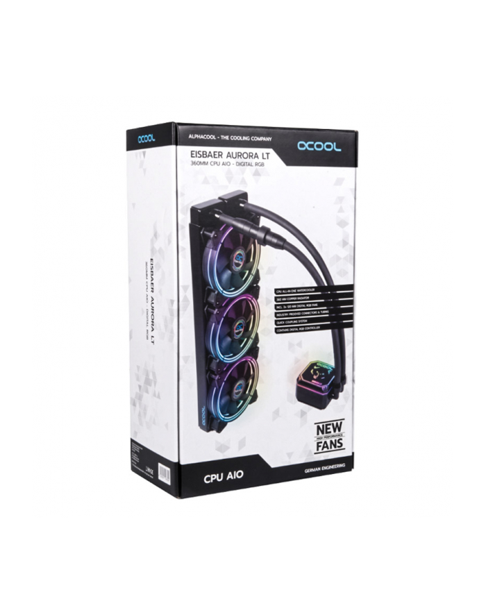 Alphacool Eisbaer LT360 Aurora HPE CPU AIO 360mm, water cooling (Kolor: CZARNY) główny