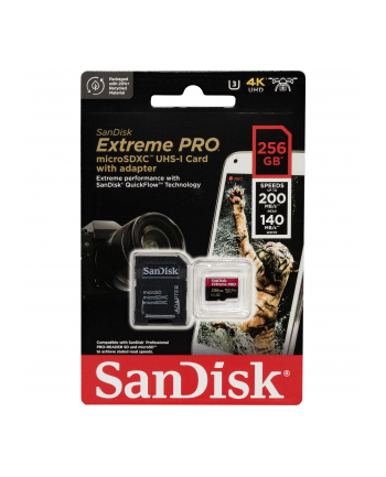 SANDISK EXTREME PRO microSDXC 256GB 200/140 MB/s A2