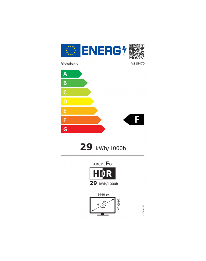 VIEWSONIC VA3456-MHDJ VA3456-mhdj 86,4 cm (34') 3440 x 1440 px UltraWide Quad HD LED Czarny główny