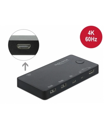 DeLOCK Sw. KVM HDMI / USB-C 4K 60Hz nr 2
