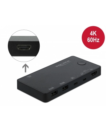 DeLOCK Sw. KVM HDMI / USB-C 4K 60Hz nr 1