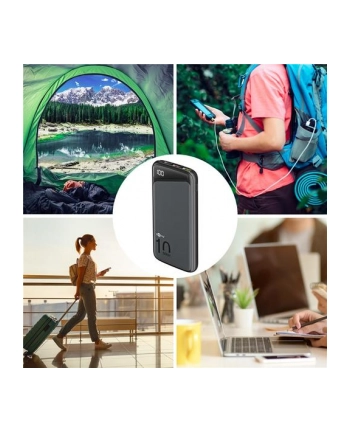 goobay fast charging power bank 10,000 mAh (Kolor: CZARNY, USB-C PD, QC 3.0, 10,000 mAh)