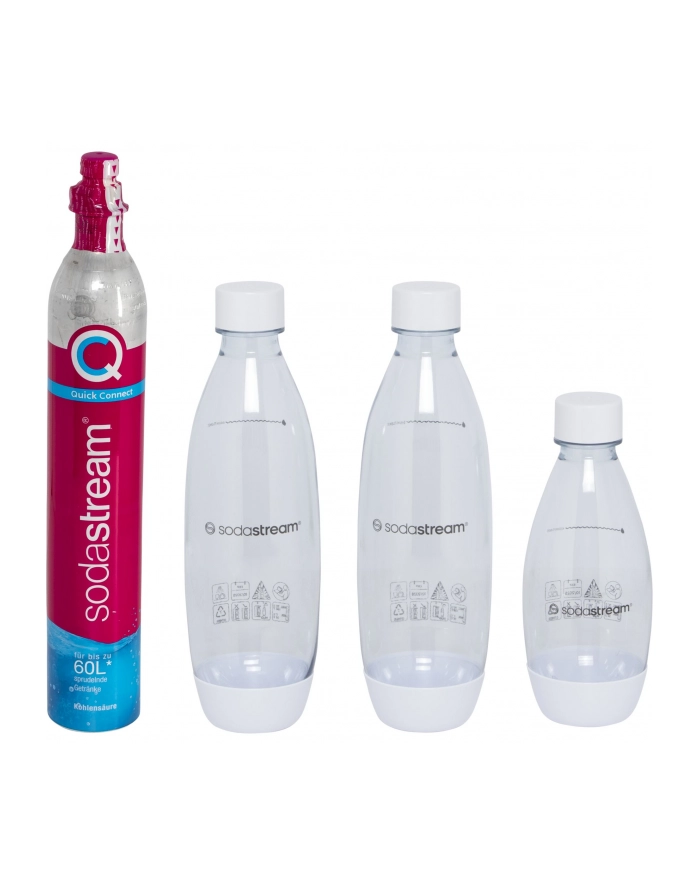 Ekspres SodaStream biały  2 butelki 1L + 1 butelka 0 5L + cylinder CO2 główny