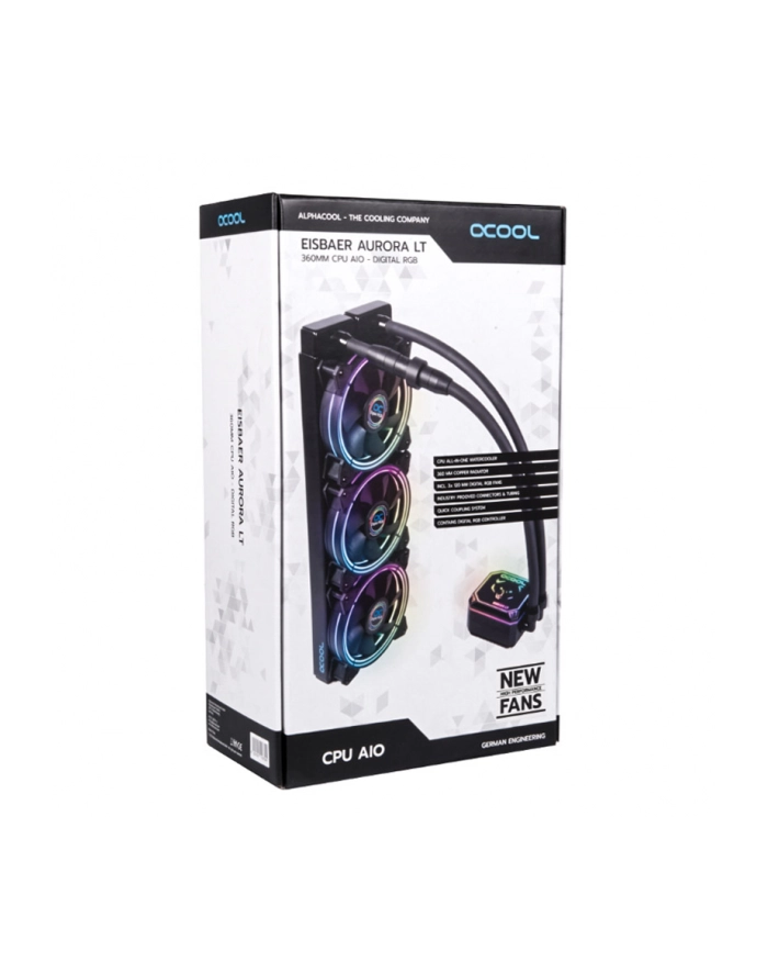Alphacool Eisbaer LT360 Aurora HPE CPU AIO 360mm, water cooling (Kolor: CZARNY) główny