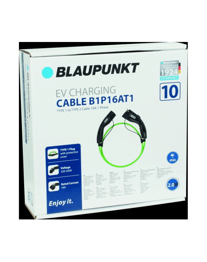 BLAUPUNKT PRZEWÓD ŁADUJĄCY DO SAMOCHODU ELEKTRYCZNEGO TYPU 1 250 V 16 A 3,7 KW B 100396 główny