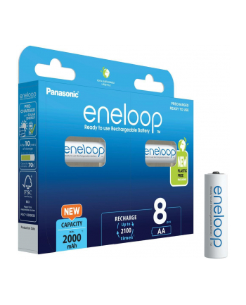 Eneloop 8X Akumulatorki Panasonic R6 Aa 8Bl Japan (Bk3Mcde8Be)