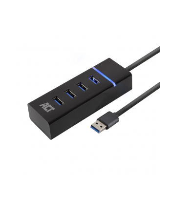 ACT AC6300 huby i koncentratory USB 3.2 Gen 1 (3.1 Gen 1) Type-A 5000 Mbit/s Czarny