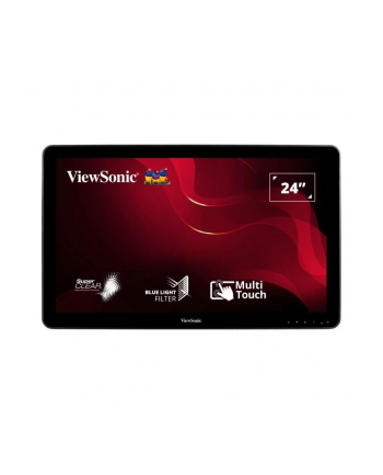 VIEWSONIC TD2430 ekran dotykowy 59,9 cm (23.6') 1920 x 1080 px Multi-touch Przeznaczony dla wielu użytkowników Czarny