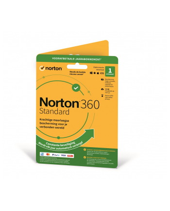 NortonLifeLock 21426411 Norton 360 Standard Holenderski Licencja podstawowa 1 x licencja 1 lat(a)