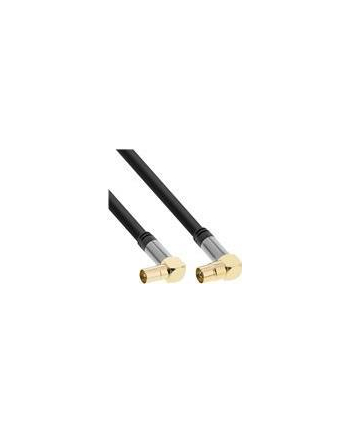 INLINE KABEL   KABEL ANTENOWY PREMIUM KĄTOWY, 4X EKRANOWANY,> 110DB, CZARNY, 0.5M 69250G