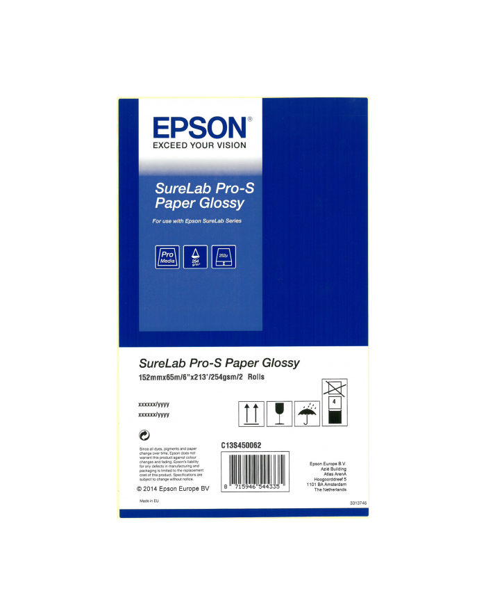 Epson C13S450062BP SureLab Pro-S Paper Glossy BP 6x65 2 rolls główny