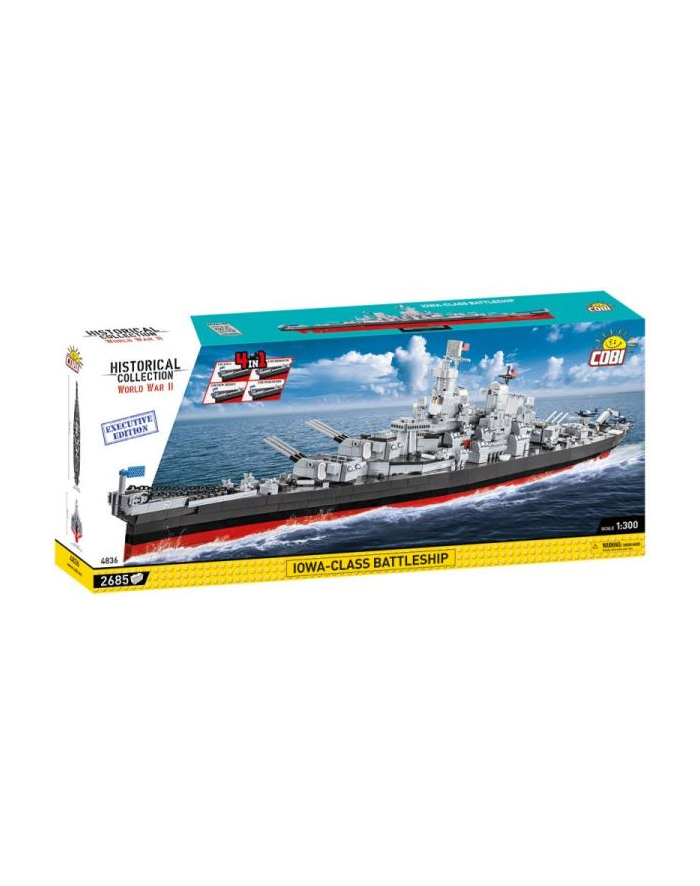 COBI 4836 Historical Collection WWII Amerykański pancernik IOWA-CLASS 4w1 EX.ED. główny