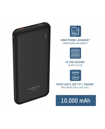 Ansmann PB320PD 10000 mAh Czarny (456937) nr 2