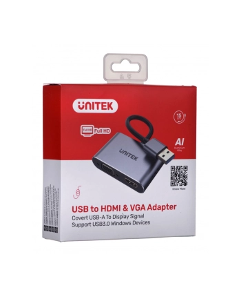 UNITEK ADAPTER USB-A - HDMI ' VGA  FULLHD  M/F nr 2