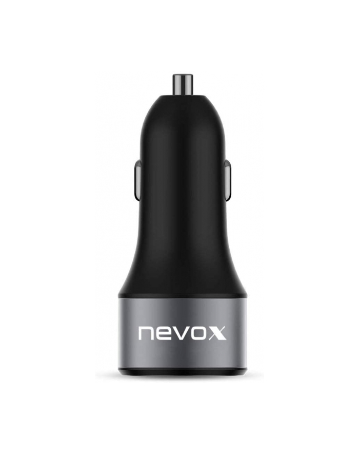 Nevox USB PD Type C + QC 3.0 car charging adapter, charger (Kolor: CZARNY) główny