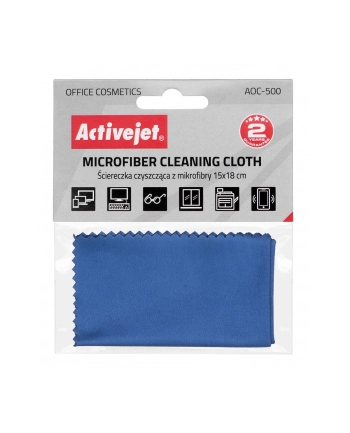 Activejet Ściereczka czyszcząca z mikrofibry 15x18cm AOC-500