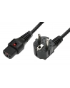 IEC-LOCK Kabel zasilający blokada IEC LOCK 3x1mm2 Schuko kątowy/C13 prosty M/Ż 1,5m czarny - nr 1