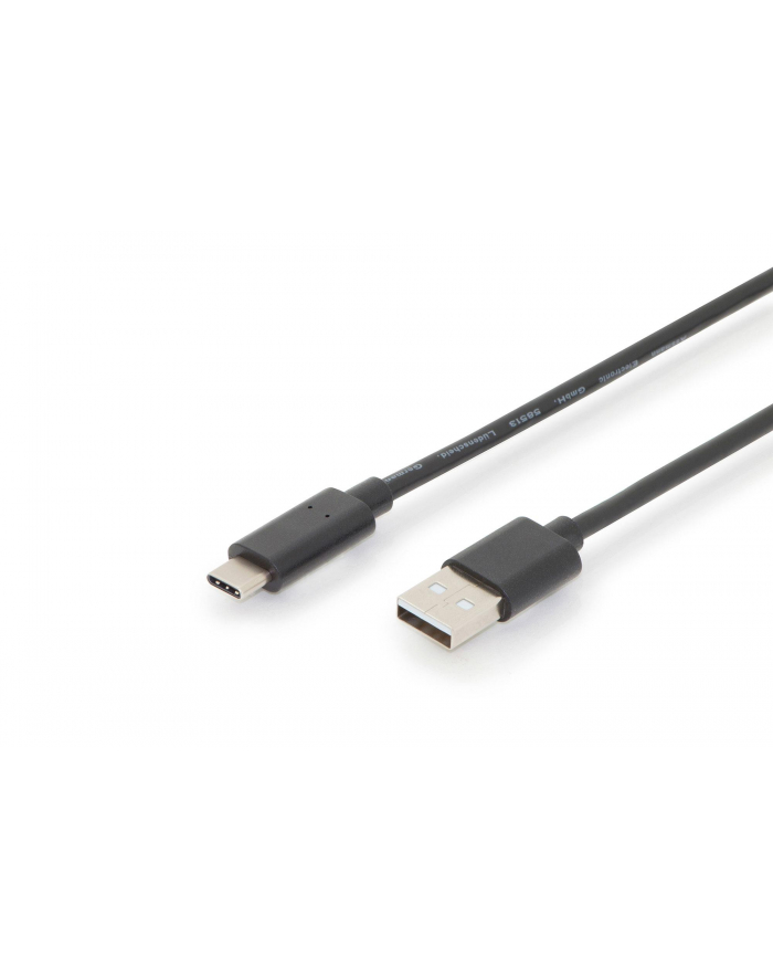 Kabel USB 2.0 DIGITUS HighSpeed Typ USB C/A M/M czarny 3m główny